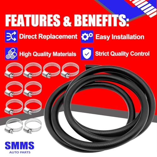 SMMS 5/8 inches 11FT Rubber Heater Hose 100PSI SAE 20R3