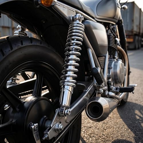 330mm Eye to Eye Silver Motorcycle Shock Absorbers, Heavy Duty Rear Suspension for Pit Dirt Bikes Go Karts Mini Bikes,1 Pair Set