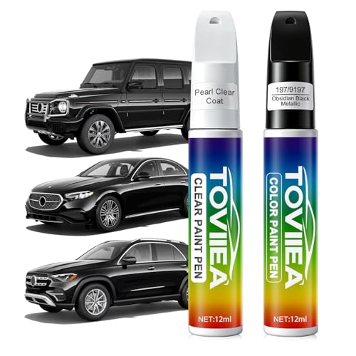 Obsidian Black Metallic(197/9197) Touch Up Paint for Mercedes-Benz - color: (197/9197)Obsidian Black Metallic for B/C/E/G/R/M/S/CL/GL/ML/SL/CLK/CLS/GLC/GLE/GLK/CLS/SLC/SLK/SLS/AMG GT Series
