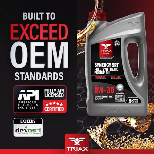 TRIAX Synergy SRT 0W-30 Full Synthetic Engine Oil API SQ/ILSAC GF-7A Licensed | 20,000 Miles of Protection (1 Quart) - size: 1 Quart