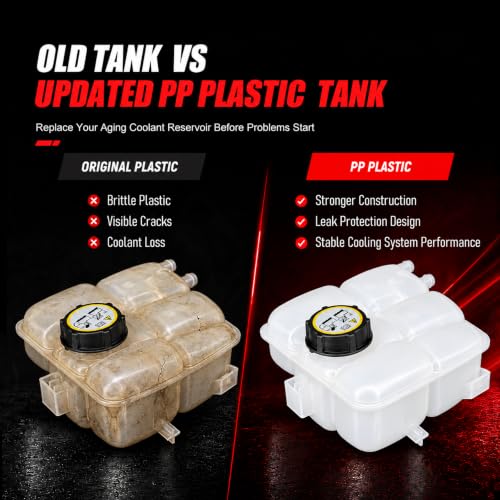 CV6Z-8A080-A Coolant Reservoir Tank Compatible with Ford Focus 2012-2018 Escape 2013-2016 603-382 Antifreeze Overflow Radiator Tank Replacement CV6Z8A080A - size: 603-382