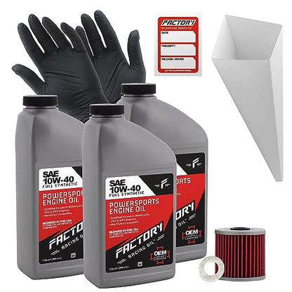 Factory Racing Parts Oil Change Kit compatible with Kawasaki KL650 KLX650