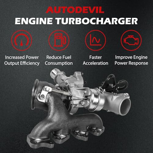 55565353 Turbo Charger Kit for 2011-2015 Chevy Cruze 1.4L, 2013-2021 Chevy Trax 1.4L, 2016 Cruze Limited 1.4L, 2012-2020 Sonic 1.4L, 2013-2021 Bui-ck Encore 1.4L, Turbocharger Replace for 781504-0001 - size: Turbo Complete Kits