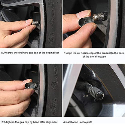 Tire Valve Stem Caps The Upgraded Version has a Sealing Ring for Car, Motorbike, Trucks, Bike， Bicycle ，60 Pack - color: 60 Pack-Black