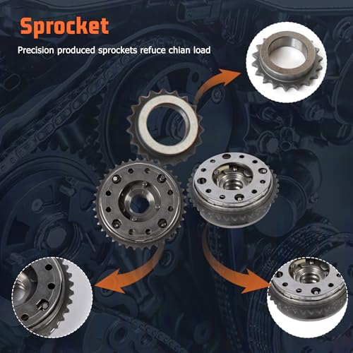 ‎11317584084 Engine Timing Chain Kit Intake&Exhaust Camshaft VVT Gears Suit N20 N26 Engine Applied for 328 428 528 X3 X5 2.0 Aftermarket Parts Replace for 11318648732, 11317516074 - size: Timing Chain Kit&VVT Camshaft Adjuster Gear