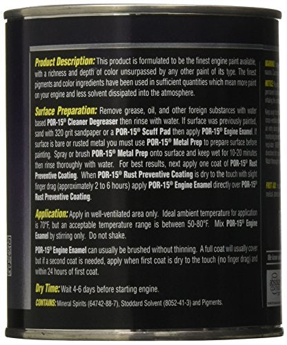 POR-15 High Temperature Engine Paint, Aluminum Engine Enamel, 16 Fluid Ounces… - color: Aluminum, size: 16 Fl Oz