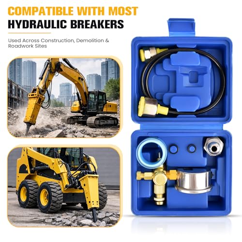 Hydraulic Pressure Test Kit for Hydraulic Breaker Nitrogen Charging - size: 1400 PSI