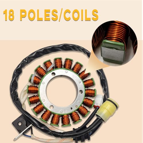 Chikia Hisun 500 Stator Coil Magneto Generator Compatible with Hisun UTV ATV 500 700,Massimo MSU 500 700,AXIS 500 700,Coleman/UT500 700,Cub Cadet,Bennche(18 Poles/Coils)