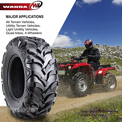 WANDA Set 4 ATV Tires 24x8-12 Front & 24x9-11 Rear /6PR P341-10151/10153 - size: 24X8-12&24X9-11