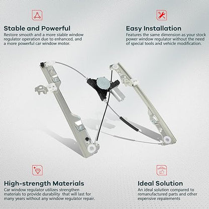FINDAUTO 748-032 Power Window Regulator for 2008-2013 for NISSAN for ROGUE - size: Front Right, style: 2008-2013 for Nissan Rogue,2014-2015 for Nissan Rogue Select