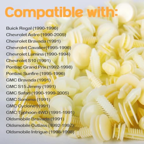 Xislet 120pcs GM Door Panel Clips Kit, Compatible with Chevy GMC Truck SUV