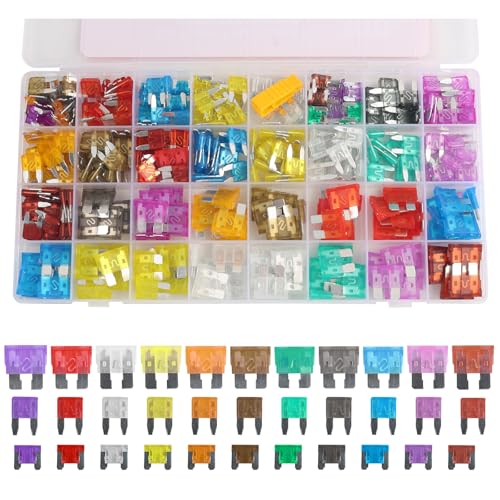 300PCS Car Fuses Assortment Kit,Fuses Automotive Kit Indudes Mini & Low Profile Mini & Standard Fuse for (40A,35A,30A,25A,20A,15A,10A,7.5A,5A,3A,2A),Fusibles para Carro with Circuit Tester - color: 300PCS