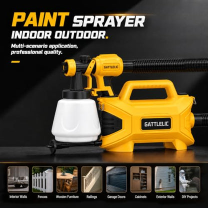 GATTLELIC 650W HVLP Paint Sprayer with Separate Motor - color: Electric-HVLP