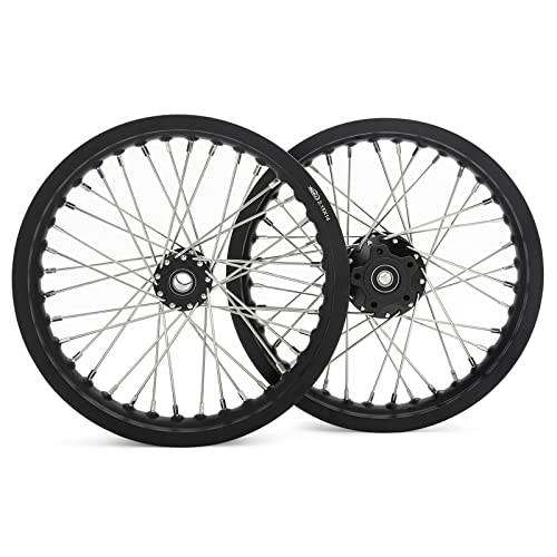 TOFR 14" x 2.15" Front Rear Wheels Rims Hubs for Sur ron Light Bee X LBX - color: Black, size: 14" 14" Front Rear