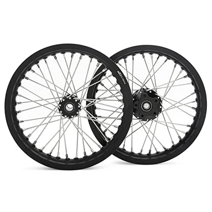 TOFR 14" x 2.15" Front Rear Wheels Rims Hubs for Sur ron Light Bee X LBX - color: Black, size: 14" 14" Front Rear