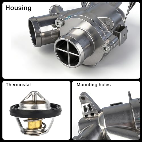 Engine Coolant Thermostat Housing Assembly w/Gasket Compatible with Land Rover Range Rover Sport LR4 Jaguar XF XFR XFR-S XJ XJR XK XKR XKR-S,Replaces# LR032135 AJ812132 AJ812887 - size: 902-5169