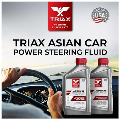 TRIAX Asian Car PSF Hydraulic & Electric Full Synthetic OEM Grade Power Steering Fluid | Compatible with Honda, Acura, Toyota, Lexus, Nissan, Infiniti, Mazda, Hyundai, Kia & More (6 Quart Pack) - size: 6 Quart Pack