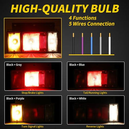 Truck Tail Light Bar Kit Replace for Isuzu Halogen With Bulbs - color: Tail Lights-H