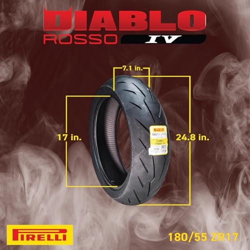 Pirelli Diablo Rosso IV Front & Rear Tire Set 110/70 ZR 17 & 180/55 ZR 17 - size: 110/70 ZR 17 54H; 180/55 ZR 17