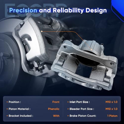 ECCPP 18B5044 18B5045 Front Left & Right Disc Brake Caliper Assembly - size: Front[18B5044 18B5045]