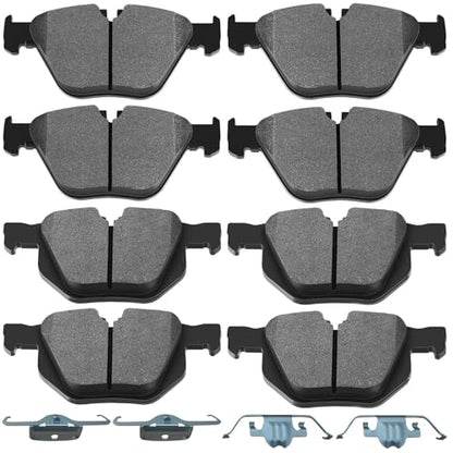 SCITOO Front Rear Disc Brake Pad Set Semi-Metal Fit For BMW For 535i xDrive - size: Front D918 & Rear D1042