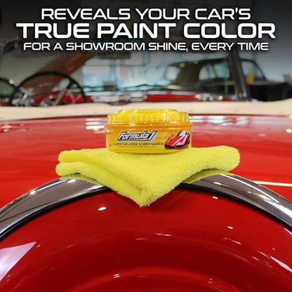 Formula 1 Carnauba Car Wax Paste, High Gloss Shine & Water Beading, 8oz - size: 8 Fl Oz (Pack of 1)