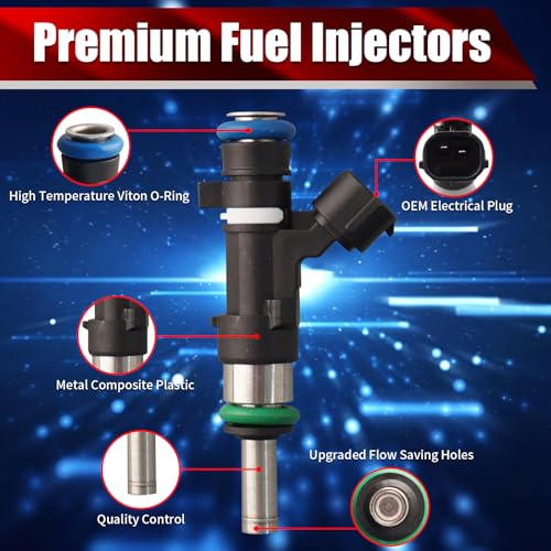 Set of 4 Fuel Injectors 1465A029 FJ973 Replacement - size: FJ973