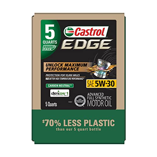 Castrol Edge 5W-30 Advanced Full Synthetic Motor Oil, 5 Quart, Eco Pack (Pack of 2) - size: 5 Quarts, Eco Pack (Pack of 2)
