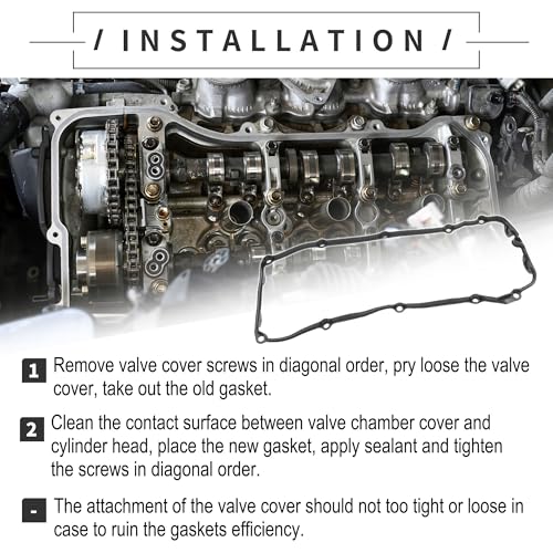 Motoforti Engine Valve Cover Gasket Kit for BMW E39 E46 E83 E85 11120030496