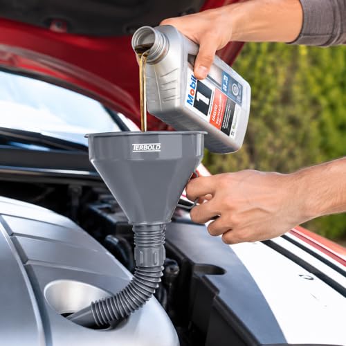 Automotive Flex Funnel with Hose (Grey) - color: Grey
