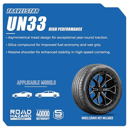 Set of 2 Travelstar UN33 235/55R18 100V High Performance Passenger Tires - size: 235/55R18