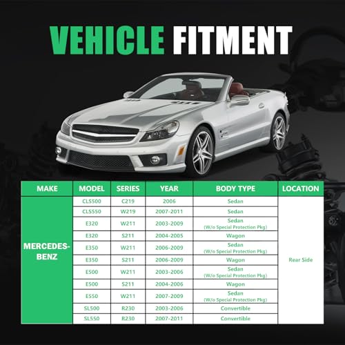Rear Suspension Kit Compatible With Mercedes Benz E320 2004-2009；for E500/SL500 2003-2006, for E550 2007-2009，CLS550 /SL550 2007-2011， Upper and Lower Control Arm +Bar Links Kit - size: Rear Control Arm for W219 /W211 /R230