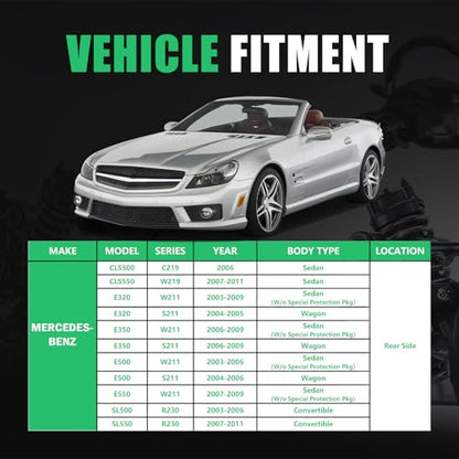 Rear Suspension Kit Compatible With Mercedes Benz E320 2004-2009；for E500/SL500 2003-2006, for E550 2007-2009，CLS550 /SL550 2007-2011， Upper and Lower Control Arm +Bar Links Kit - size: Rear Control Arm for W219 /W211 /R230