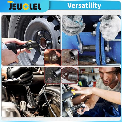 5PCS Twist Lug Nut Socket Set, 1/2" Drive Bolt Nut Extractor Tool - color: 5pcs Lug Nut Extractor 1/2 Inch Drive
