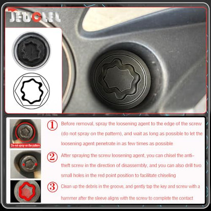 I Wheel Locking Nut Key for Audi, Socket OD 27mm - ID 25mm - size: Socket I