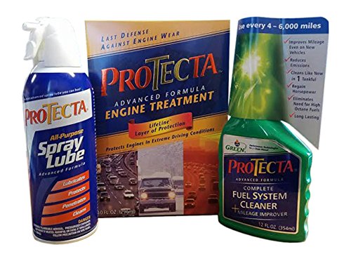 ProTecta Three Pack Kit Fuel Conditioner 12oz, Engine Additive10oz, Spray Lube 10oz