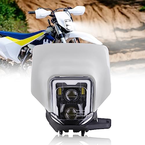 LED Dirt Bike Headlight Enduro Motocross Lights for 2017-2024 Husqvarna - color: white C