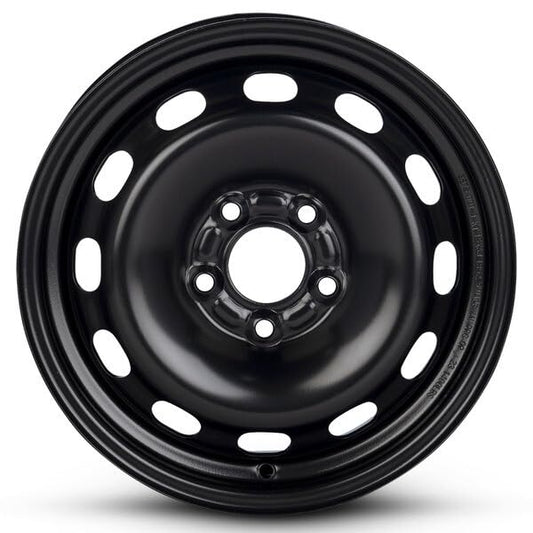 15x6 in Steel Wheel Rim 5 Lug 108mm 52.5mm Offset 63.3mm CB| Powder-Coated Black finish Fits 2012-2018 Ford Focus | New OEM Replacement | CV6Z1015C