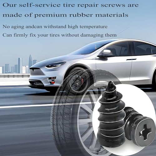 PINKJOY 30 Pcs Tire Repair Nails Self-Tapping Screw Rubber Screw Tool Self-Service Tire Repair NAI for Car Motorcycle Truck - size: 30PCS