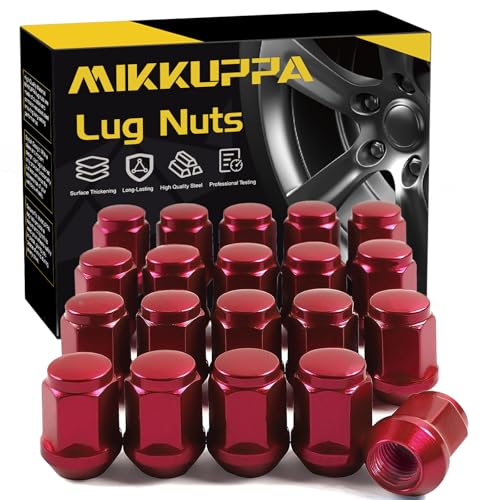 MIKKUPPA M12x1.5 Lug Nuts 20PCS, Replacement for Ford Aftermarket Wheel - color: Red, size: M12x1.5