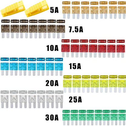 140 Pack Micro 2 Fuse Kit Automotive Assorted, Upgraded Micor II Blade Fuse