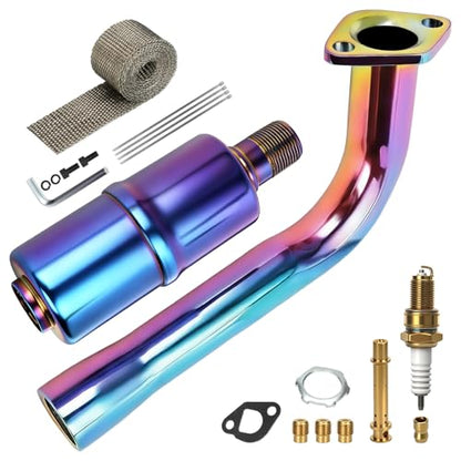 YOXUFA Exhaust Muffler Pipe for Predator 212 224 Coleman CT200U Minibike