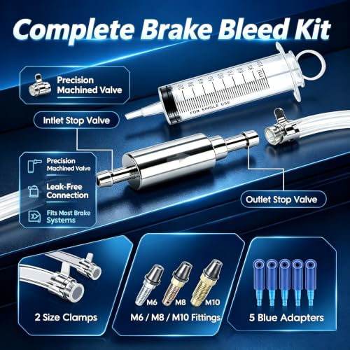 Motorcycle Brake Bleeder Kit with 100ML Syringe