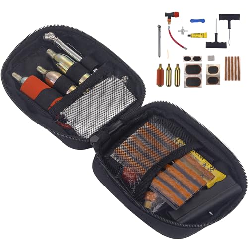 CO2 Tire Repair Kit with Inflator for Tubeless Tires, Motorcycle ATV UTV