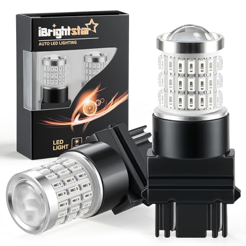 iBrightstar 3157 LED Bulb Red, 3057 LED Brake Lights Bulbs Super Bright for Rear Brake Lights and Tail Lights, 2 Pack - color: Red, size: 3157