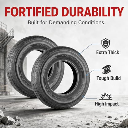 2-Pack Fits Goodyear Endurance All Season Trailer Tire ST225/75R15 Load E