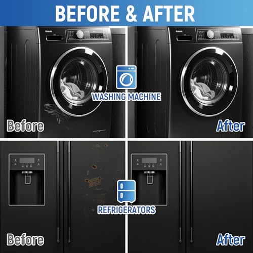 Appliance Paint Black Appliance Acrylic Touch Up Paint Enamel High-Gloss Black Touch Up Paint Pen Scratch Repair for Appliances Refrigerators Metal Surfaces Dishwasher Dryer Microwave Washers 1.5oz - color: Gloss Black