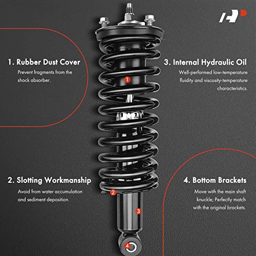 A-Premium Front Complete Struts with Coil Springs and Rear Shock Absorbers - style: 4WD; Front and Rear