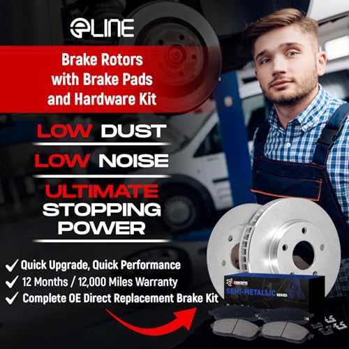 R1 Concepts Brake Kit Fits 2010-2015 Lexus RX350, RX450h - style: Brake Kit Semi-Metallic