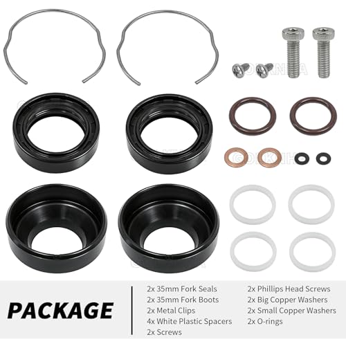 35mm Front Fork Leg Seals & Boots Rebuild Kit for Harley Sportster 1000 XLH Roadster XLS 1200 Super Glide Fat Bob 1975-1983
